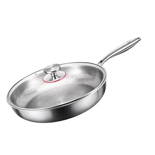 Stabile Metallpfannen mit Deckel, schnelles Aufheizen, Mehrzweck-Kochgeschirr für elektrische Induktion, Mehrzweck-Metallpfannen zum Braten Stabile Metallpfannen mit Deckel, schnelles Aufheizen, Mehrzweck-Kochgeschirr für elektrische Induktion, Mehrzweck-Metallpfannen zum Braten von Kalttoy