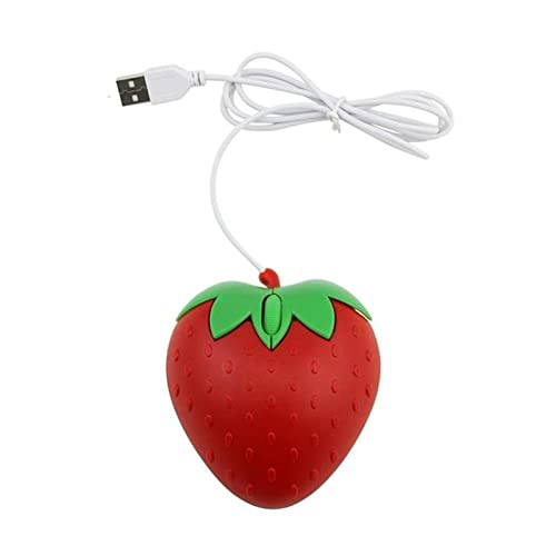 Tragbare Erdbeer-USB-Mäuse in Form eines Optischen Computers in 3D-Fruchtform für Büro und Laptop von Kalttoy