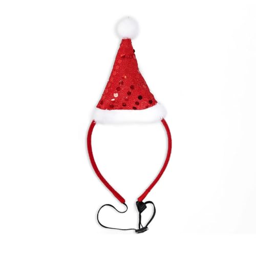 Verstellbares Weihnachts-Haustier-Stirnband, Weihnachtsmannmützen-Design für Fotoshootings von Kalttoy