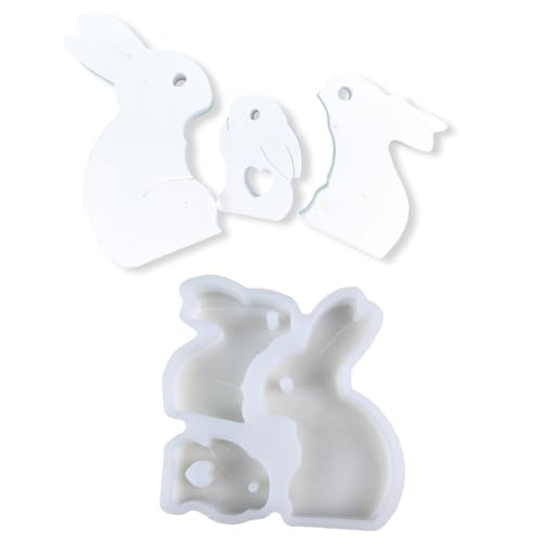 Vielseitige Silikonform für Zuhause, Kaninchenfigur, Ornament-Form von Kalttoy