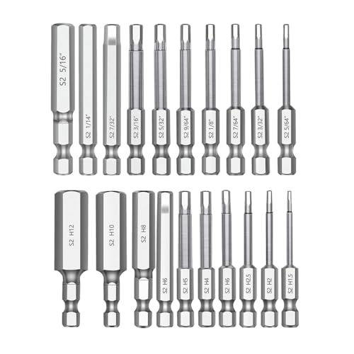 Vielseitiges 20-teiliges Sechskant-Bit-Sortiment mit Magnethalter, Stahl, Sechskant-Bit von Kalttoy