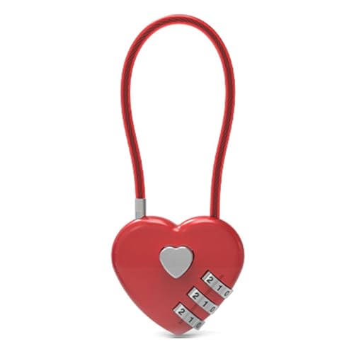 Vorhängeschloss in Liebesform, Hochzeitsgeschenk, Herz, Passwörter, Code, Vorhängeschloss von Kalttoy