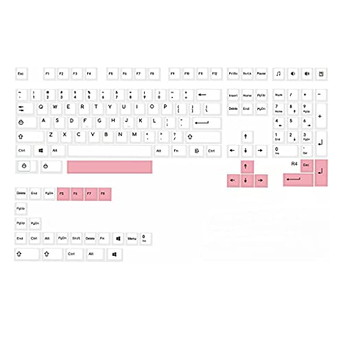 Weiße Tastatur-Tastenkappen, PBT-Standard-Farbsublimationsprozess, Tastenkappe, 143 Tasten, Kirsch-Profil für mechanische Tastatur, PBT-Tastenkappen von Kalttoy