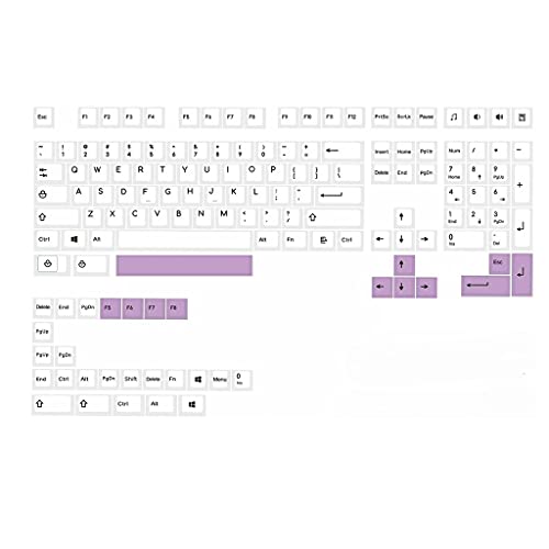 Weiße Tastatur-Tastenkappen, PBT-Standard-Farbsublimationsprozess, Tastenkappe, 143 Tasten, Kirsch-Profil für mechanische Tastatur, PBT-Tastenkappen von Kalttoy