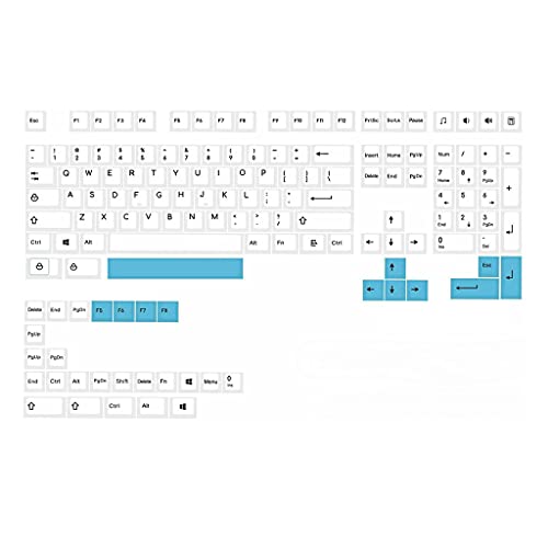 Weiße Tastatur-Tastenkappen, PBT-Standard-Farbsublimationsprozess, Tastenkappe, 143 Tasten, Kirsch-Profil für mechanische Tastatur, PBT-Tastenkappen von Kalttoy