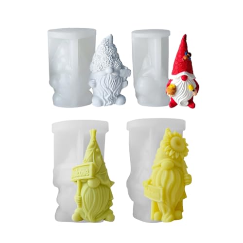 Zwergkerzen-Silikonform für handgefertigte Desktop-Dekoration, Gips-Epoxid-Form von Kalttoy