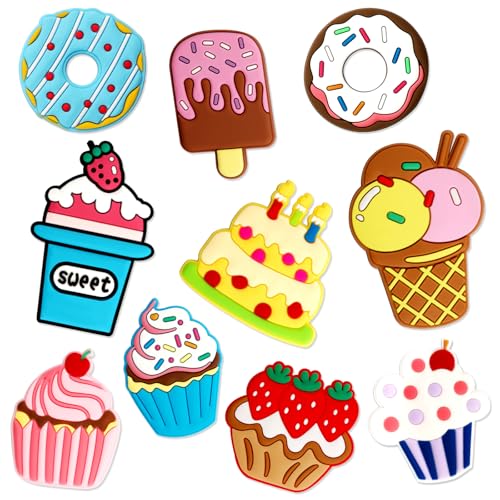 Magnete Kühlschrank,Kauofan 10 STK Magnete Kinder,Silikon 3D kühlschrank Magnete, Kühlschrankmagnete Kinder Eiscreme Donut für Magnettafel Kühlschrank Whiteboard Magnettafel Küche Dekorative Magnete von Kaluofan