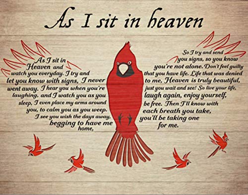 Kalynvi Vintage Blechschild Cardinal That Fell from The Sky When I was Sitting in Heaven Home Wall Decoration House Garage Bar Decoration Sign 30,5 x 20,3 cm, Schwarz Kalynvi Vintage Blechschild Cardinal That Fell from The Sky When I was Sitting in Heaven Home Wall Decoration House Garage Bar Decoration Sign 30,5 x 20,3 cm, Schwarz von Kalynvi