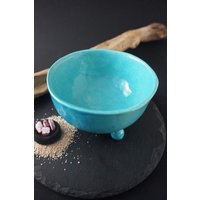 Keramik Dreifuß, Räucherschale, Tonschale, Räucherungen Auf Sand Mit Kohle, Raumreinigung, Space Clearing, Meditation, Rituale, Türkis Keramik Dreifuß, Räucherschale, Tonschale, Räucherungen Auf Sand Mit Kohle, Raumreinigung, Space Clearing, Meditation, Rituale, Türkis von KamaCrafts