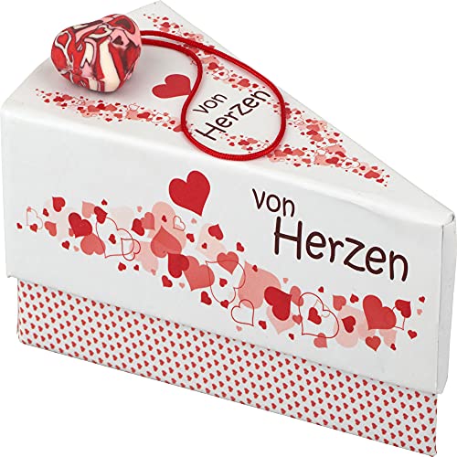 KAMACA Geschenkschachtel Tortenstück für Geldgeschenke kleine Geschenke Präsente Männer Geschenkverpackung Geld Gutschein Geburtstag (Tortenstück Von Herzen) von KAMACA