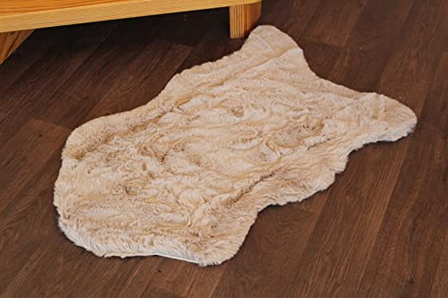KAMACA Kuschelfell in Lammfell-Optik Lammfellimitat Teppich Bettvorleger flauschig weich Dekofell Kunstfellteppich (Kuschelfell 60x90 cm Taupe) von KAMACA