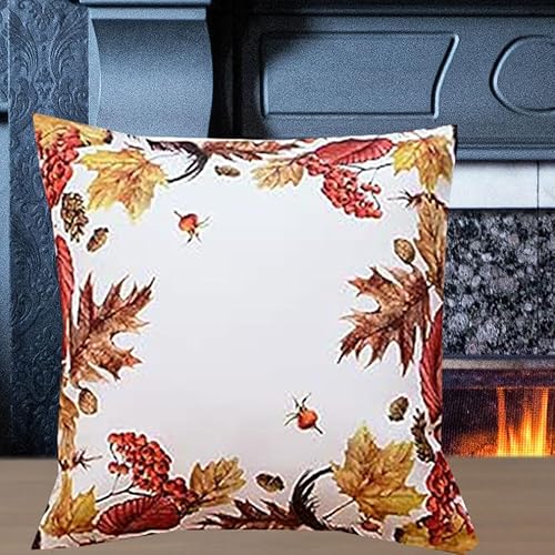 KAMACA Kissenbezug Kissenhülle 40x40 cm hochwertiges Druck-Motiv Eyecatcher Herbst Winter Weihnachten (Herbst Impressionen) von KAMACA