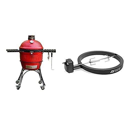 Kamado Joe® KJ23RHC Classic II.™ 18-inch Portable Charcoal Grill in Red + KJ-TISSERIEEU Classic Joe JoeTisserie von Kamado Joe