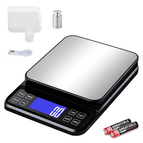 Große Digitale Küchenwaage,0.1g/5kg Digitale Küchenwaage USB Aufladen,Hochpräzise Digital Skala,Haushaltswaage Digital mit Edelstahl Wiegefläche, LED-Anzeige Große Digitale Küchenwaage,0.1g/5kg Digitale Küchenwaage USB Aufladen,Hochpräzise Digital Skala,Haushaltswaage Digital mit Edelstahl Wiegefläche, LED-Anzeige von Kamanan