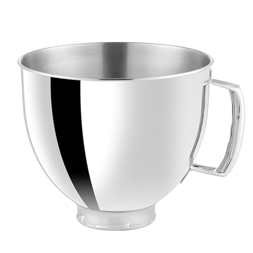Edelstahl-Schüssel für KitchenAid Cassic 4,5Qt & Artisan 5QT-Serie, Rührschüssel für Kitchenaid Standmixer mit Griff, Spülmaschinenfest Edelstahl-Schüssel für KitchenAid Cassic 4,5Qt & Artisan 5QT-Serie, Rührschüssel für Kitchenaid Standmixer mit Griff, Spülmaschinenfest von Kamanan