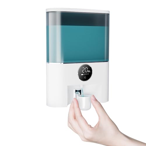 Kamanan Automatic Mouthwash Dispenser, 540ml Mundwasser Spender Elektrisch Wand Wandmontierter Spender, 3 Einstellbare Dosierstufen, Modernes Design Geeignet für Alle Altersgruppen (weiß-1) von Kamanan