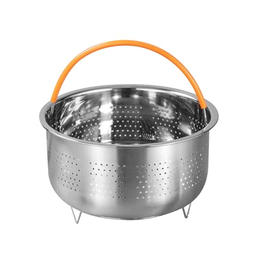 Kamanan Stainless Steel Steamer Insert, Dampfgarer Einsatz, Cooking Vegetable Steamer Basket, Strainer Insert for Pots Edelstahl Dampfgarer Zum Dämpfen von Gemüse, Obst, Eiern und Reis (21.5CM) von Kamanan