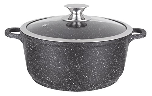 KAMBERG 32 cm großer Topf, Aluminiumguss, leistungsstarke Stein-Antihaftbeschichtung, Glasdeckel, alle Induktionsherde, PFOA-frei, Schwarz KAMBERG 32 cm großer Topf, Aluminiumguss, leistungsstarke Stein-Antihaftbeschichtung, Glasdeckel, alle Induktionsherde, PFOA-frei, Schwarz von KAMBERG