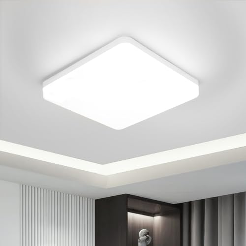 Kambo 36W Deckenleuchte LED Bad - Quadrat Deckenlampe Kaltweiß 6500K 3240LM - Deckenleuchte Flach Büro Modern - Panel Lampe Schlafzimmer Leuchte Wohnzimmer Balkon Flur Küche von Kambo