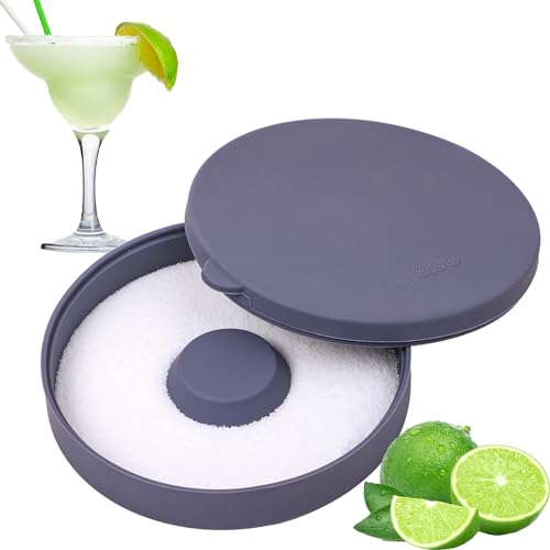 Kamehame Silikon Margarita Salz-Rimmer mit Deckel, Bar Salz und Zucker Rimmer für breite Gläser Cocktails, Bar Party Salzglas Rimming Barkeeper Tool Salzbehälter von Kamehame