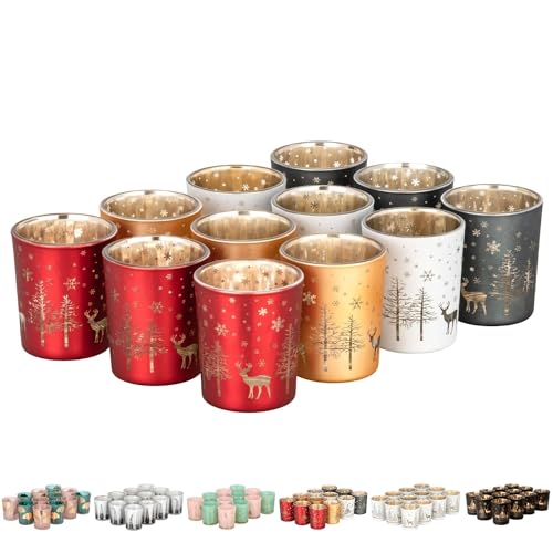 12er Set Teelichthalter Weihnachten Glas Windlicht Weihnachten Teelichtgläser Teelichtglas Kerzengläser Weihnachtsdeko Teelicht Weihnachts Windlichter Glas Deko 12er Set Teelichthalter Weihnachten Glas Windlicht Weihnachten Teelichtgläser Teelichtglas Kerzengläser Weihnachtsdeko Teelicht Weihnachts Windlichter Glas Deko von Kamelio