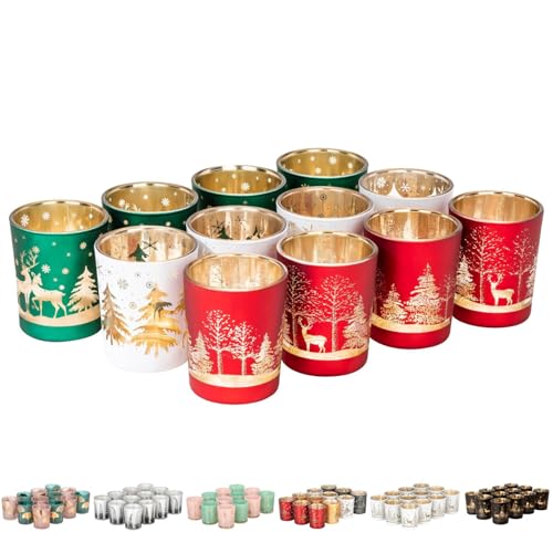 12er Set Teelichthalter Weihnachten Glas Windlicht Weihnachten Teelichtgläser Teelichtglas Kerzengläser Weihnachtsdeko Teelicht Weihnachts Windlichter Glas Deko 12er Set Teelichthalter Weihnachten Glas Windlicht Weihnachten Teelichtgläser Teelichtglas Kerzengläser Weihnachtsdeko Teelicht Weihnachts Windlichter Glas Deko von Kamelio