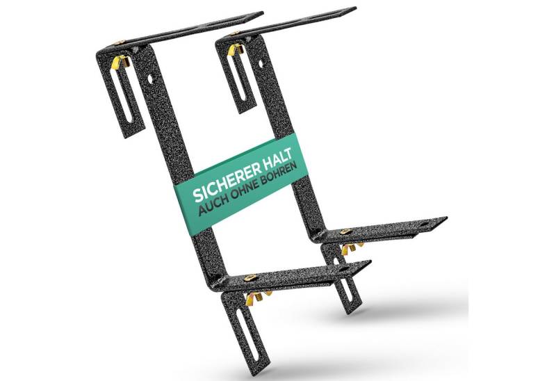 Kamelio Blumenkastenhalter 1x Balkonkasten Halterung Blumenkasten verstellbar, bis 30 kg belastbar, 1-St., 2er Set von Kamelio