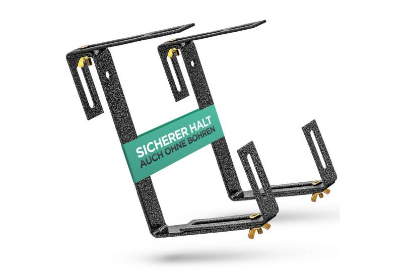 Kamelio Blumenkastenhalter 1x Balkonkasten Halterung Blumenkasten verstellbar, bis 30 kg belastbar, 1-St., 2er Set von Kamelio