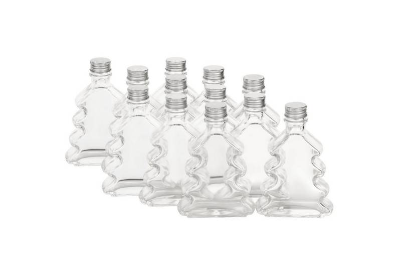 Kamelio Vorratsglas 12x Tannenbaumflasche 200ml leere Flasche zum Befüllen Likörflasche, Glas, (12 Stück) von Kamelio