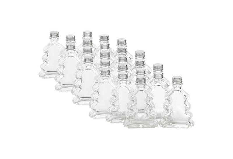 Kamelio Vorratsglas 24x Tannenbaumflasche 200ml leere Flasche zum Befüllen Likörflasche, Glas, (24 Stück) von Kamelio