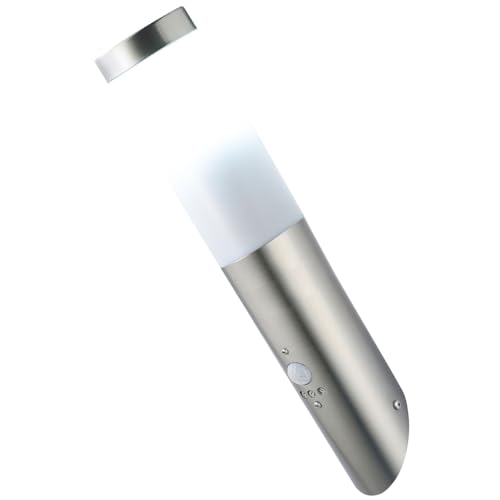Wandleuchte aussen E27 aussenlampe mit Bewegungsmelder Edelstahl Lampe Wand Aussenbeleuchtung Hauswand außenwandleuchte Wandlampe Außenlampe von Kamelio
