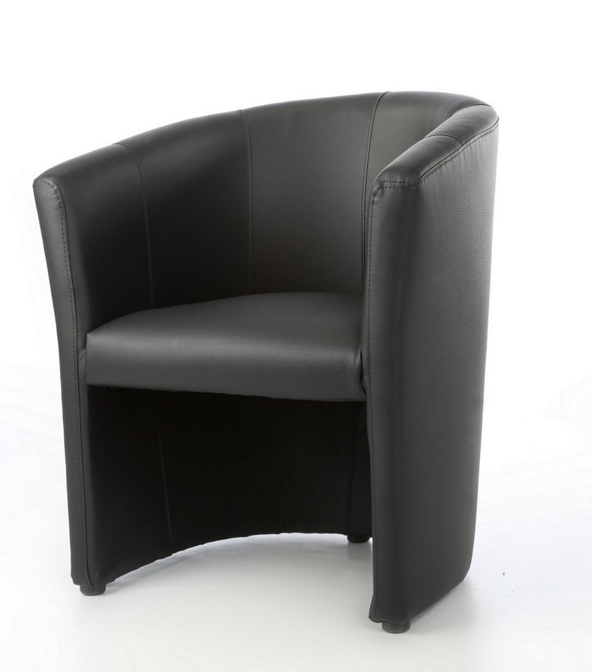 Kamil Cocktailsessel Design Cocktailsessel Sessel Clubsessel Loungesessel Farbe schwarz (1 Set Karton, 1-St) von Kamil