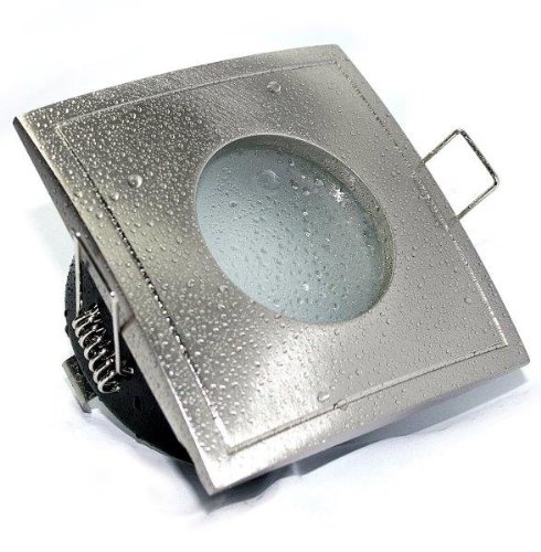 Aqua Square LED Feuchtraum IP65 Bad, Badezimmerstrahler, OUT65 OUT, eckig, quadratisch, auch für den Aussenbereich oder in der Dusche, inkl. Hochvolt GU10 Fassung von Kamilux