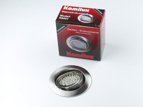 Kamilux 10 x Einbaustrahler/Spot Bajo in Edelstahl-gebürstet 230V inkl. GU10 Fassung von Kamilux