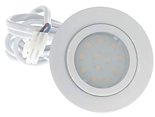 Kamilux 2er Set LED Möbeleinbauleuchte Luisa 12Volt 2,4Watt inkl. Anschlusskabel mit Stecker Farbe: Weiss Lichtfarbe: Warmweiss Kamilux 2er Set LED Möbeleinbauleuchte Luisa 12Volt 2,4Watt inkl. Anschlusskabel mit Stecker Farbe: Weiss Lichtfarbe: Warmweiss von Kamilux