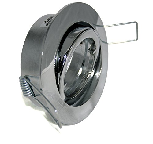 Kamilux 5er Set Einbaustrahler/Spot Bajo in chrom glänzend, Halogen oder LED geeignet, inkl. GU10 Fassung 230V, ohne Leuchtmittel von Kamilux