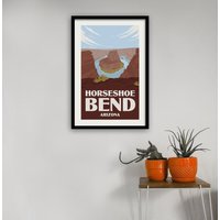 Horseshoe Bend Arizona Poster - Desert River Print von KaminTersieff