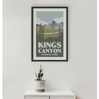Kings Canyon California Poster - Nationalpark Print von KaminTersieff