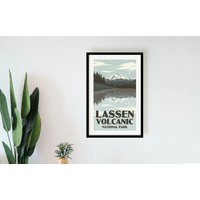 Lassen Volcanic California Poster - Nationalpark Print von KaminTersieff