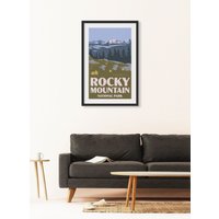 Rocky Mountain Colorado Poster - Nationalpark Print von KaminTersieff