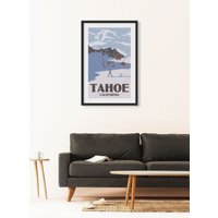 Tahoe Poster - Ski Area Urlaub Print von KaminTersieff