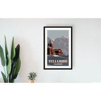 Telluride Colorado Poster - Mountain Ski Area Print von KaminTersieff