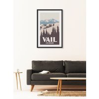 Vail Colorado Poster - Mountain Ski Area Print von KaminTersieff