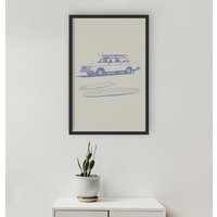 Vintage 240 Poster - Auto Und Surfbretter Print von KaminTersieff