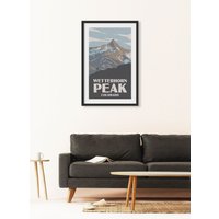 Wetterhorn Peak Colorado Poster - Mountain Print von KaminTersieff