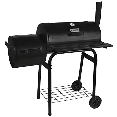 BBQ Grill Smoker Grillwagen Holzkohlegrill Barbecue Räucherofen Gartengrill 5165 von Kaminer