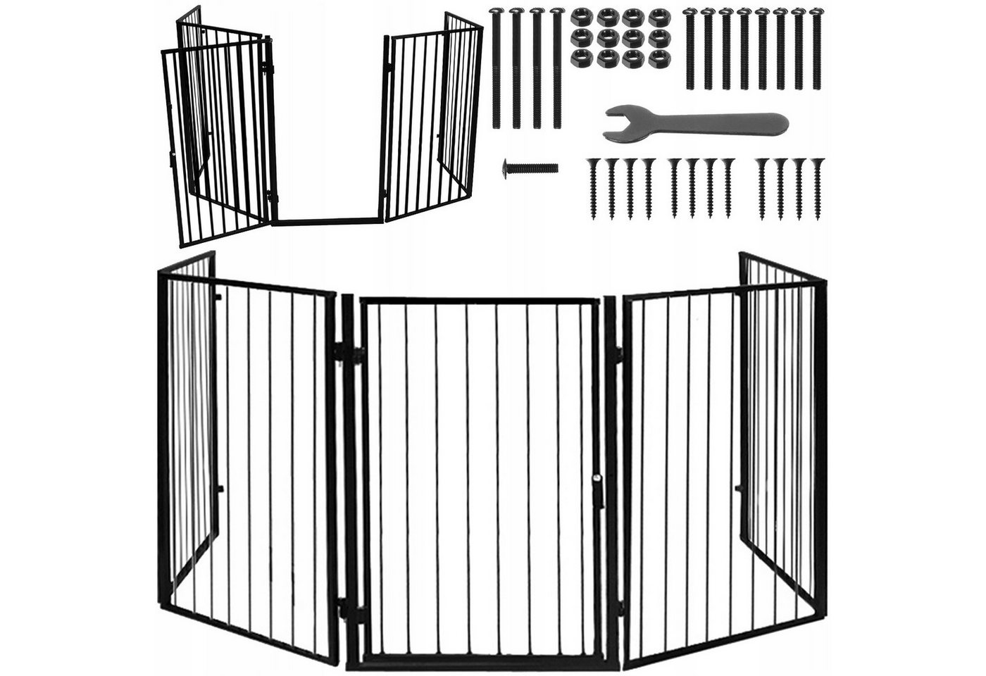 Kaminer Kamingitter Kaminschutzgitter Baby Absperrgitter Ofenschutz Kinderschutz-Gitter von Kaminer