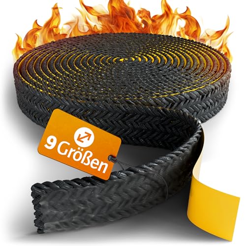 Komplett-Lösung für Ofen & Kamin - Professionelles Ofendichtband 3m, Kamin Dichtband, Kamindichtung, Ofenrohr Dichtung, Kamintür, Scheibendichtung für Kaminöfen Ofendichtung, Dichtschnur. (15mm x 3mm) von Kaminfix
