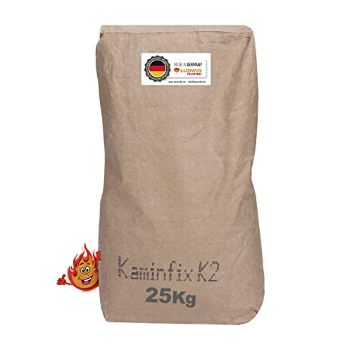 Schamottemörtel Made in Germany für die einfache und schnelle Reparatur. Ofen und Kaminmörtel Feuerfester Mörtel Feuerbeton Kaminfix K2 (25) von Kaminfix