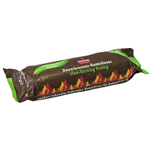 Danto Spar-Set: 20 Stück KaminoFlam® Dauerbrenner-Kaminfeuer, 100% nachwachsende Rohstoffe, für Kaminofen, Kachelofen, Holzofen von Kamino-Flam